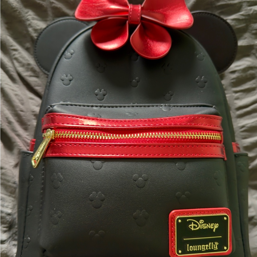 Loungefly Black and Red Disney Backpack
